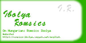 ibolya romsics business card